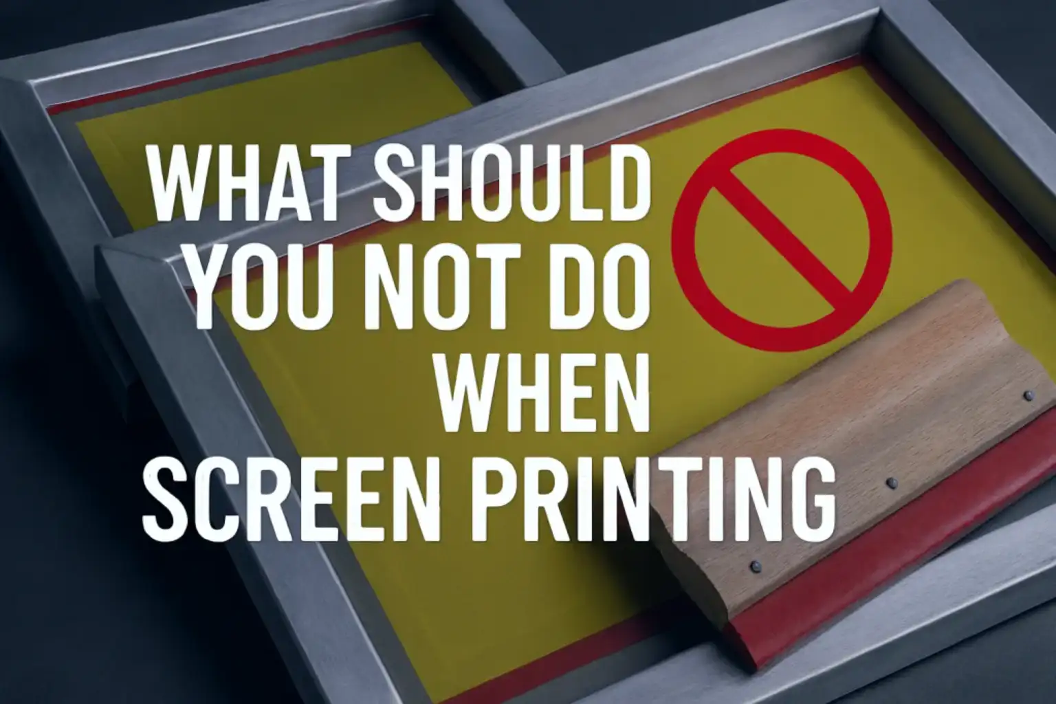 What Should You Not Do When Screen Printing
