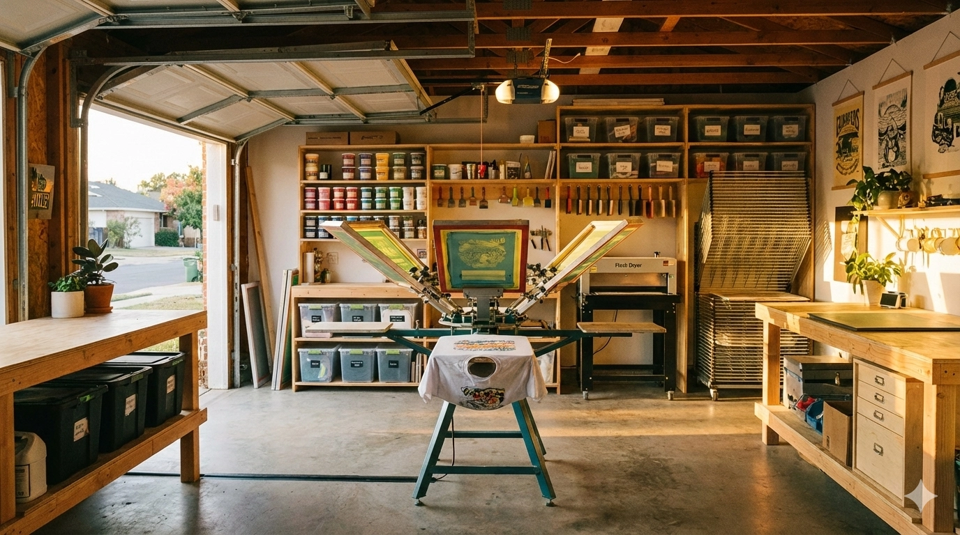 How to Set Up a Successful Screen Printing Shop in Your Garage