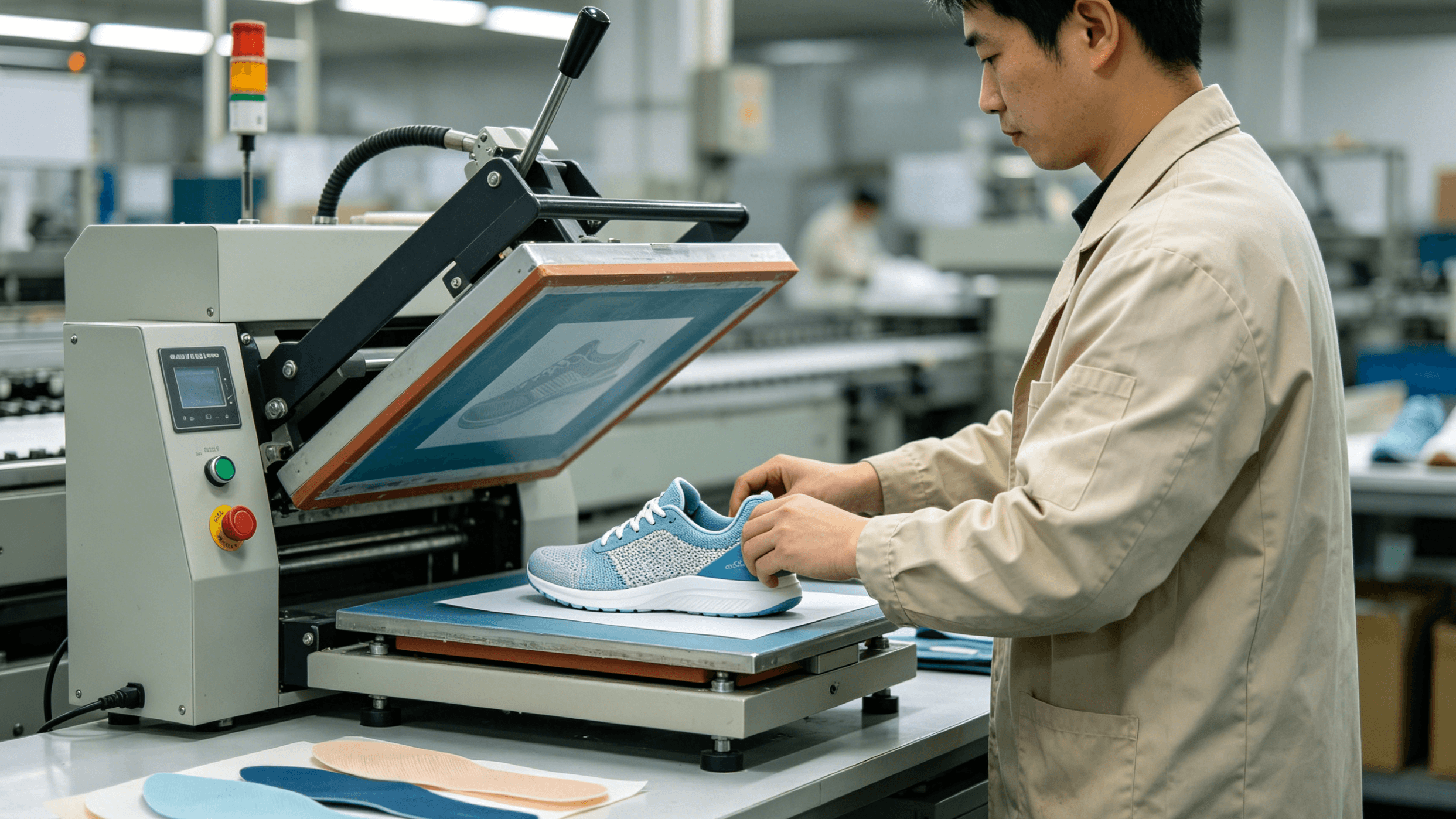 Integrating Screen Print Transfers into Shoe Manufacturing Lines